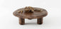 Modern Round Wooden Coffee Table – Solid Wood Minimalist Center Table